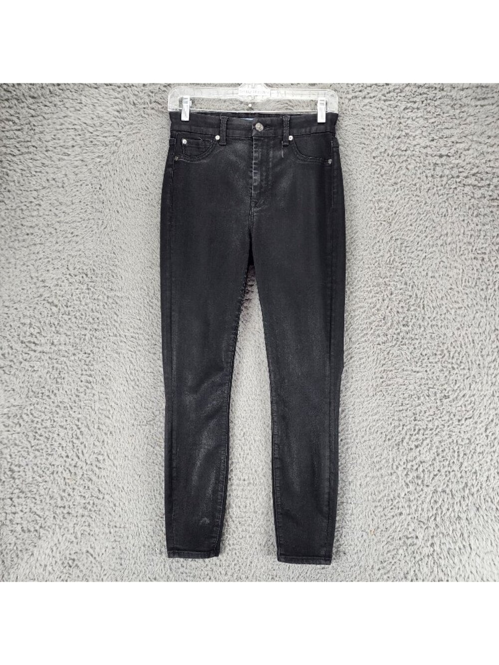 7 For All Mankind Jeans Womens 27 Black Stretch High Rise Skinny